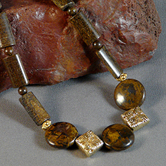 bronzite handcrafted necklace