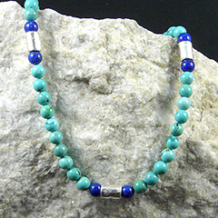 Kingman Turquoise and Lapis necklace